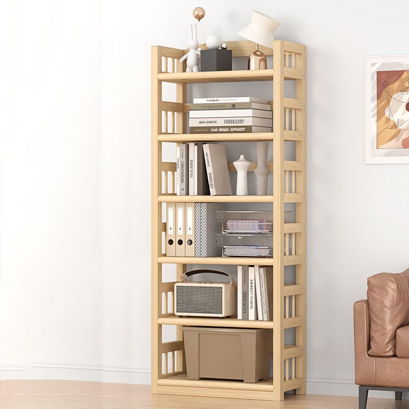 Contemporary Pine Shelf Bookcase Standard Natural Open Bookcase Clearhalo 'Bookcases' 'furn' 'furn_bookcases' 'Furniture' 'Office Furniture' 1200x1200_0c286622-7b9e-4144-8313-2bfe3c4c8d2f