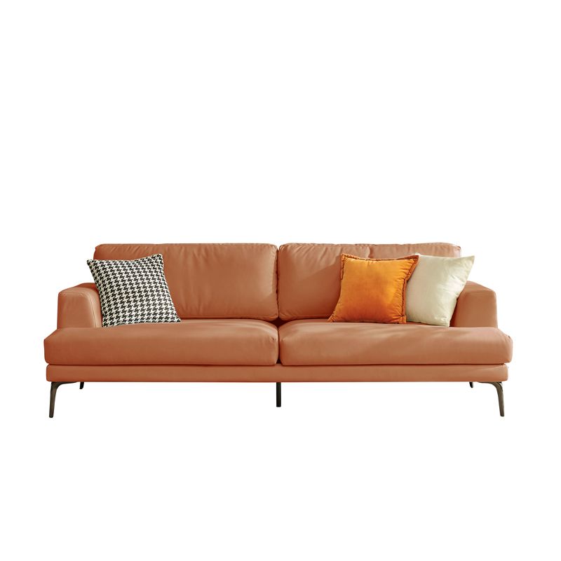 Stain Resistant Faux Leather Sofa Recessed Arm Cushions Settee Couch Clearhalo 'furn' 'furn_sofas' 'Furniture' 'Living Room Furniture' 'Sofa' 'sofas' 1200x1200_0c2a0584-c66b-4cf2-8ff8-792770e9328c
