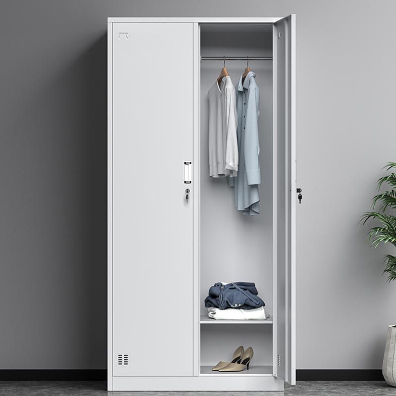 Armoire de rangement en acier gris pour salle de bain armoire contemporaine avec portes à charnière