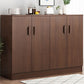 Modern Modern Side Cabinet Brown Accent Cabinet met deuren met deuren