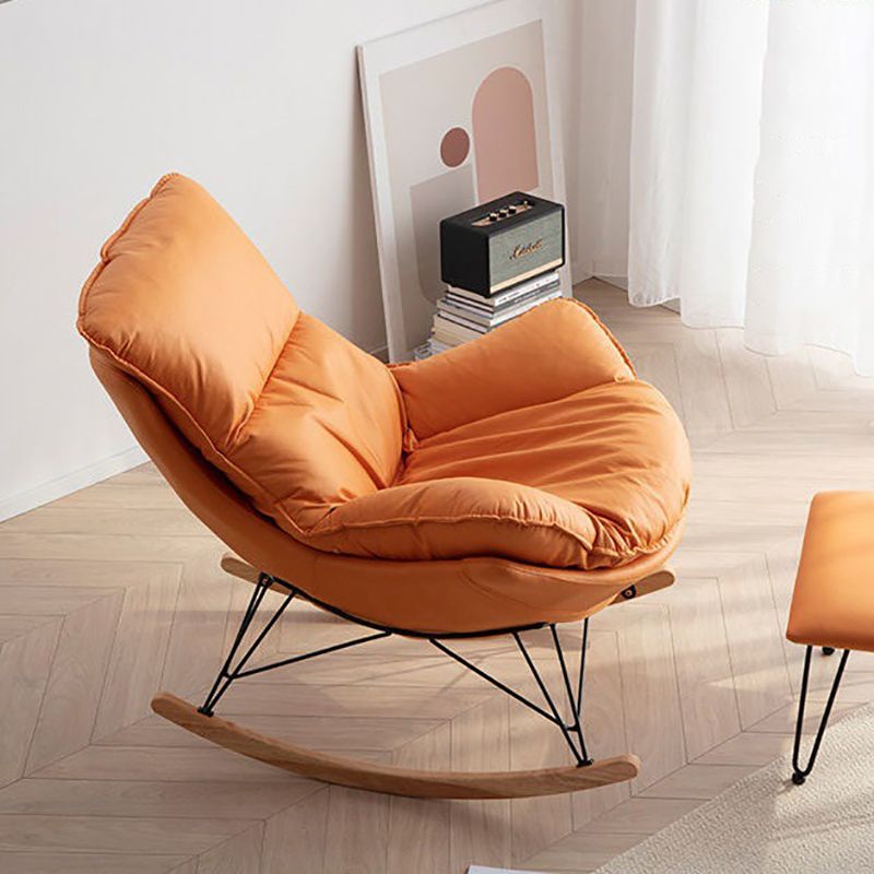 Modern Rocking Chair Solid Color Indoor Rocker Chair with Dark Legs Clearhalo 'Chairs & Seating' 'furn' 'furn_rocking_chairs' 'Furniture' 'Living Room Furniture' 'Rocking Chairs' 'rocking_chairs' 1200x1200_0c2d896d-52d4-4012-88b6-7185dfd778ed