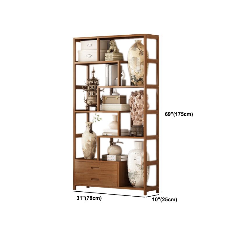 9.84" Wide Modern Wooden Shelf Bookcase Matte Finish Etagere Bookshelf
