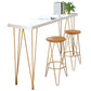 Glam Style Rectangle Bar Table White Colour Bar Dining Table with 4 Legs Clearhalo 'Bar Furniture' 'Bar Tables' 'bar_tables' 'furn' 'furn_bar_tables' 'Furniture' 'Kitchen & Dining Furniture' 1200x1200_0c2fb4ec-fef8-40e8-b9e2-fae40f42354a