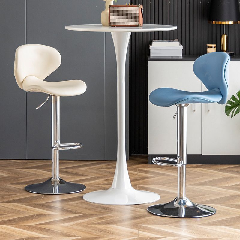 Swivel Adjustable Height Bar Stool Industrial Metal Patio Bar Stool with Cushion