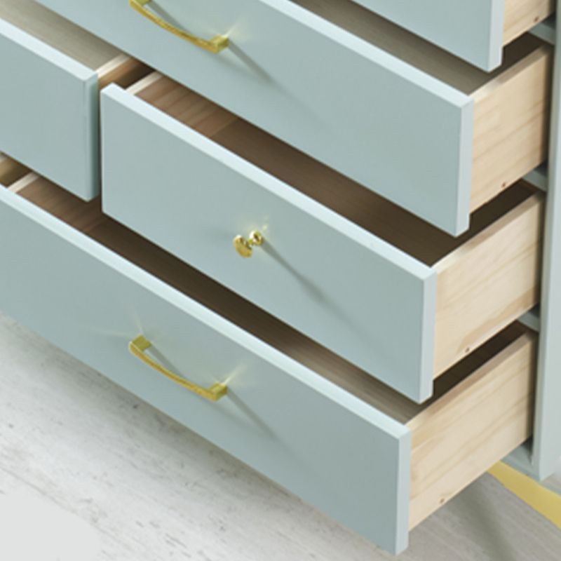 Glam Antique Finish Sideboard Engineered Wood Server with Drawers Clearhalo 'buffet_sideboard' 'Buffets & Sideboards' 'furn' 'furn_buffet_sideboard' 'Furniture' 'Kitchen & Dining Furniture' 1200x1200_0c3183b7-2002-4df2-9e58-ff466f22eaf9