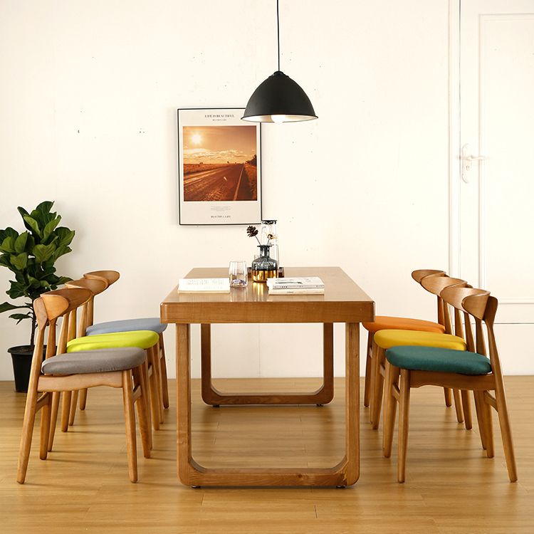 Rectangle Sled Base Dining Site Table Solid Wood Dining Room Collection for Indoor Clearhalo ' dining_table' 'Dining Tables & Seating' 'Dining Tables' 'furn' 'furn_dining_table' 'Furniture' 'furniture_dining_table' 'Kitchen & Dining Furniture' 'kitchen&dining_furn' 'kitchen' 'kitchen_dining_table' 1200x1200_0c32fa97-4361-4e6a-a696-4dd479e14fbd