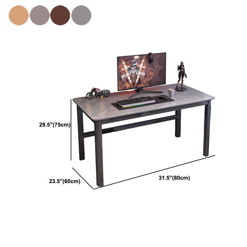 Desca da ufficio moderna in legno massiccio di scrittura di cavalletto rettangolare per casa