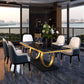 Traditional Luxury Dining Table Rectangle Stone Dining Table with Gold Frame for Home Use Clearhalo ' dining_table' 'Dining Tables & Seating' 'Dining Tables' 'furn' 'furn_dining_table' 'Furniture' 'furniture_dining_table' 'Kitchen & Dining Furniture' 'kitchen&dining_furn' 'kitchen' 'kitchen_dining_table' 1200x1200_0c355824-995c-4de9-a9f0-a5530a0b3b30
