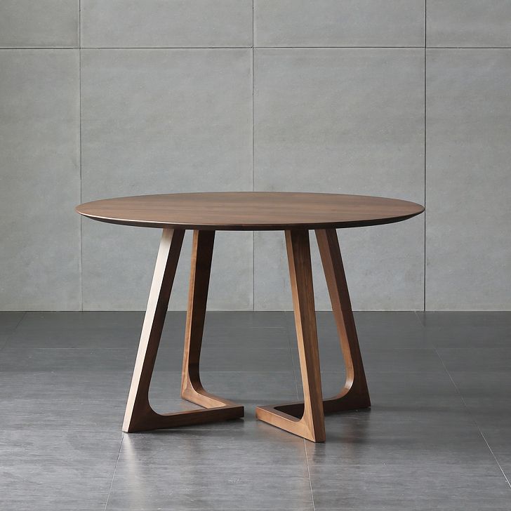 Modern Round Shape Solid Wood Dining Table Kitchen Standard Dining Table with Double Pedestal Clearhalo ' dining_table' 'Dining Tables & Seating' 'Dining Tables' 'furn' 'furn_dining_table' 'Furniture' 'furniture_dining_table' 'Kitchen & Dining Furniture' 'kitchen&dining_furn' 'kitchen' 'kitchen_dining_table' 1200x1200_0c355b5c-969e-4f62-ab01-482ae56ba508
