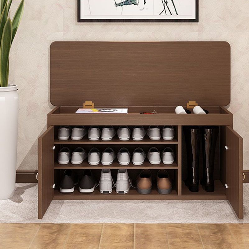 Modern Entryway Bench Wooden Seating Bench with Shoe Storage , 14" W Clearhalo 'Benches' 'Chairs & Seating' 'furn' 'furn_benches' 'Furniture' 'Living Room Furniture' 1200x1200_0c357829-a6e3-4a6e-883d-f9972db20c6c