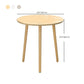Table basse ronde contemporaine en bois, table de cocktail à 3 pieds