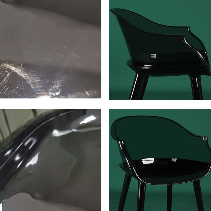 Scandinavian Style Plastic Chair Kitchen Solid Back Single Dining Arm Chair Clearhalo ' kitchen&dining_furn' 'Dining Chairs' 'Dining Tables & Seating' 'dining_chair' 'Furniture' 'furniture_dining_chair' 'Kitchen & Dining Furniture' 'kitchen' 1200x1200_0c381c7a-df3b-44a8-9b97-de4beb895eda