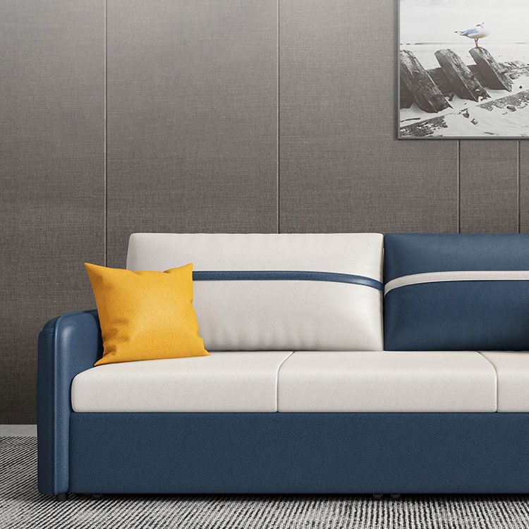 MODERNE 31,5 "H faux cuir carré de canapé de bras pour appartement