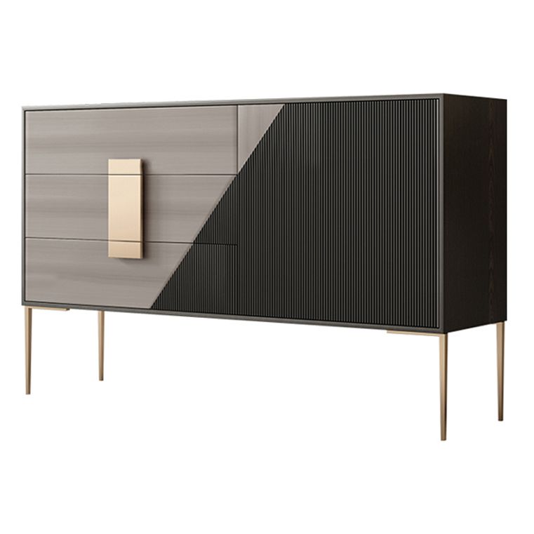 3-Drawer Oak Wood Sideboard Glam Cabinets Credenza for Living Room Clearhalo 'buffet_sideboard' 'Buffets & Sideboards' 'furn' 'furn_buffet_sideboard' 'Furniture' 'furniture_buffet_sideboard' 'Kitchen & Dining Furniture' 1200x1200_0c3a18e0-da38-4920-9a83-43e5c0f3b7e9