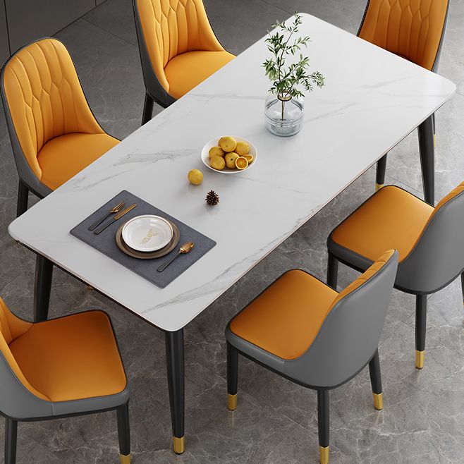 Contemporary style Rectangle Dining Table Stone Furniture for Dining Room Clearhalo ' dining_table' 'Dining Tables & Seating' 'Dining Tables' 'furn' 'furn_dining_table' 'Furniture' 'furniture_dining_table' 'Kitchen & Dining Furniture' 'kitchen&dining_furn' 'kitchen' 'kitchen_dining_table' 1200x1200_0c3b9fef-a42d-4327-85de-4a63f181721b