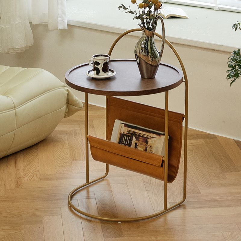 Contemporary Corner Table Round Wood Side Table with Storage Clearhalo 'Coffee & Accent Tables' 'End & Side Tables' 'end_side_tables' 'furn' 'furn_end_side_tables' 'Furniture' 'Living Room Furniture' 1200x1200_0c3c96d8-dfae-4be0-9138-45b2e01c84fd