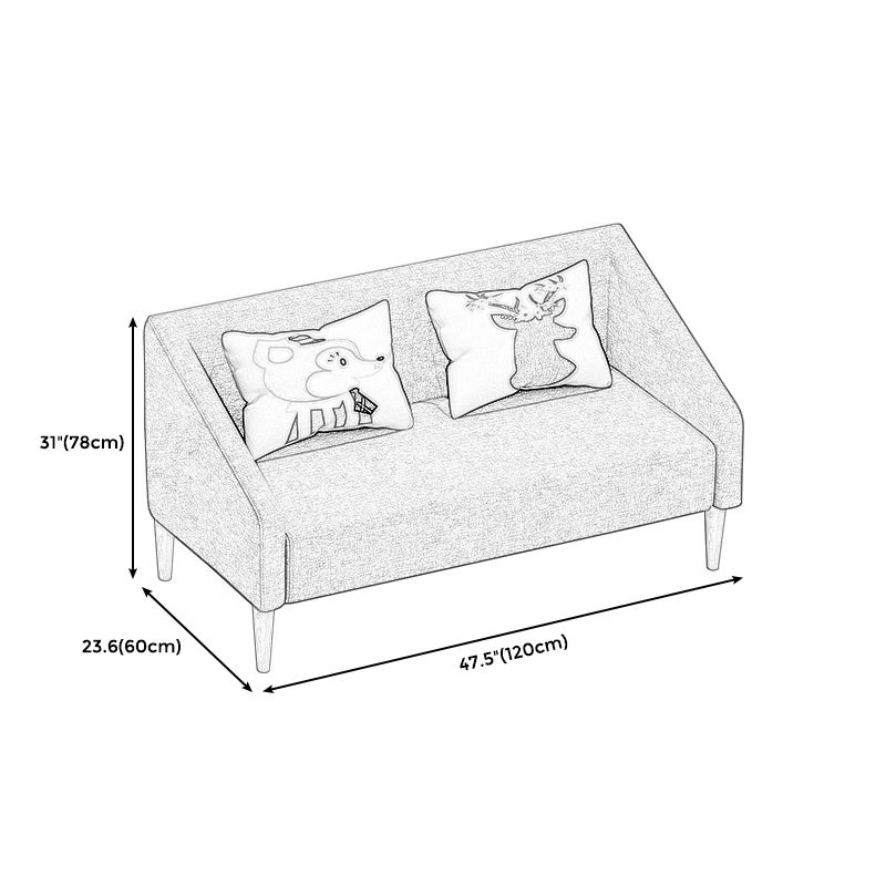 Contemporary Faux Leather Cotton Blend Sofa with Wooden Based Clearhalo 'Furniture' 'furniture_sofas' 'kitchen' 'kitchen_sofas' 'Living Room Furniture' 'Sofa' 'sofas' 1200x1200_0c3c9d42-580c-4ff5-b9a5-a64ea426b4ed