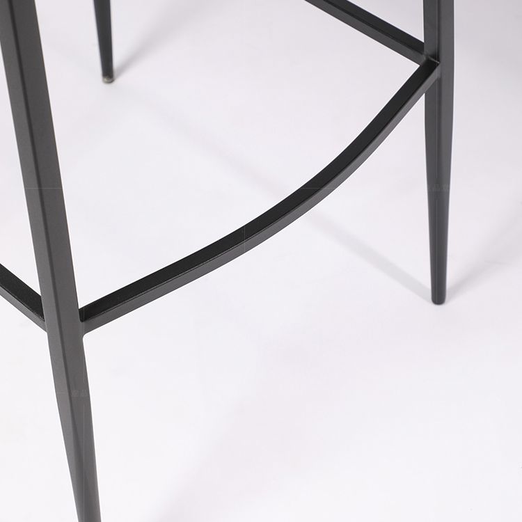 Faux lederen barkrukken lage rug krukken met metalen basis