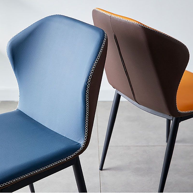 Modern Style Kitchen Metal Dining Chair Wingback Dining Armless Side Chairs Clearhalo ' kitchen&dining_furn' 'Dining Chairs' 'Dining Tables & Seating' 'dining_chair' 'furn' 'furn_dining_chair' 'Furniture' 'furniture_dining_chair' 'Kitchen & Dining Furniture' 'kitchen' 1200x1200_0c3cf14f-635e-469a-b2b8-87e9afff797b