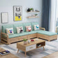 Noordse stof woonkamer bank chaise square arm kussens sofa bed