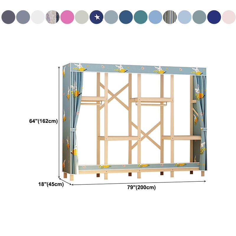Eigentijdse stijl garderobe massief hout 1-deuren garderobe kast voor slaapkamer