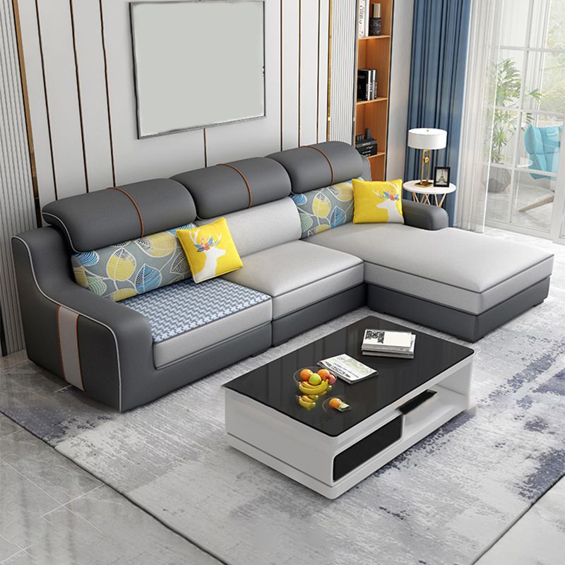 Contemporary Sloped Arm Sectional Removable Cushions Sofa and Chaise for Living Room Clearhalo 'furn' 'furn_sectionals' 'Furniture' 'furniture_sectionals' 'kitchen' 'kitchen_sectionals' 'Living Room Furniture' 'Sectionals' 1200x1200_0c3ff7df-983f-406e-8af0-86f2e8199786