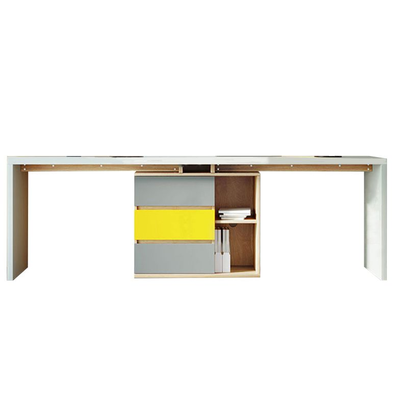 Modern Engineered Wood Office Desk Home Writing Desk with 3-drawer Clearhalo 'furn' 'furn_office_desk' 'Furniture' 'Office Desks' 'Office Furniture' 'office_desk' 1200x1200_0c402327-5d2a-4938-aea0-ee60b9d54d07