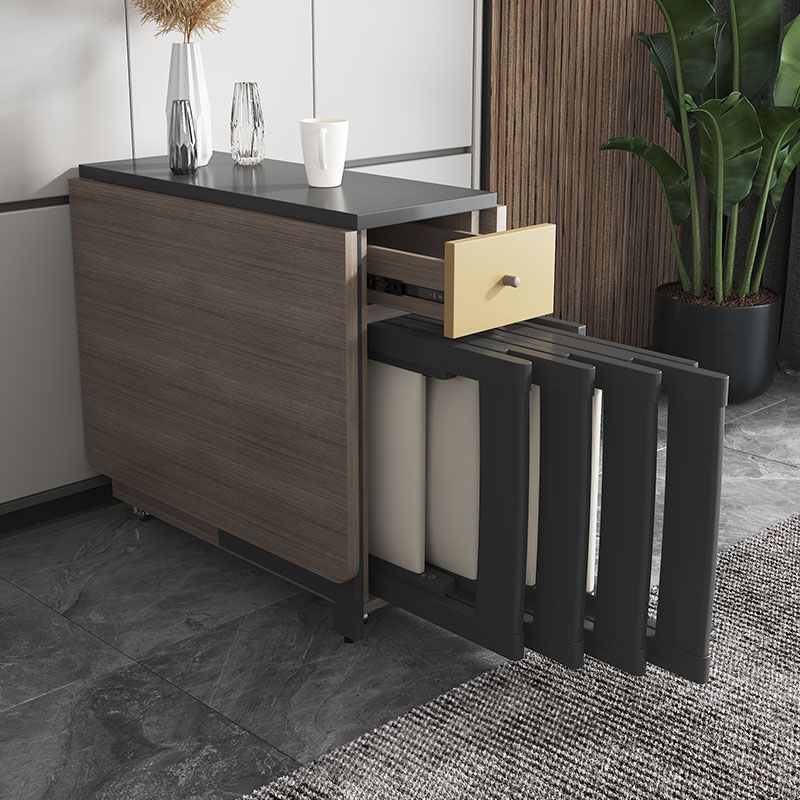 1/3/5 pezzi Forma rettangolare sedia da pranzo contemporanea e set da tavolo