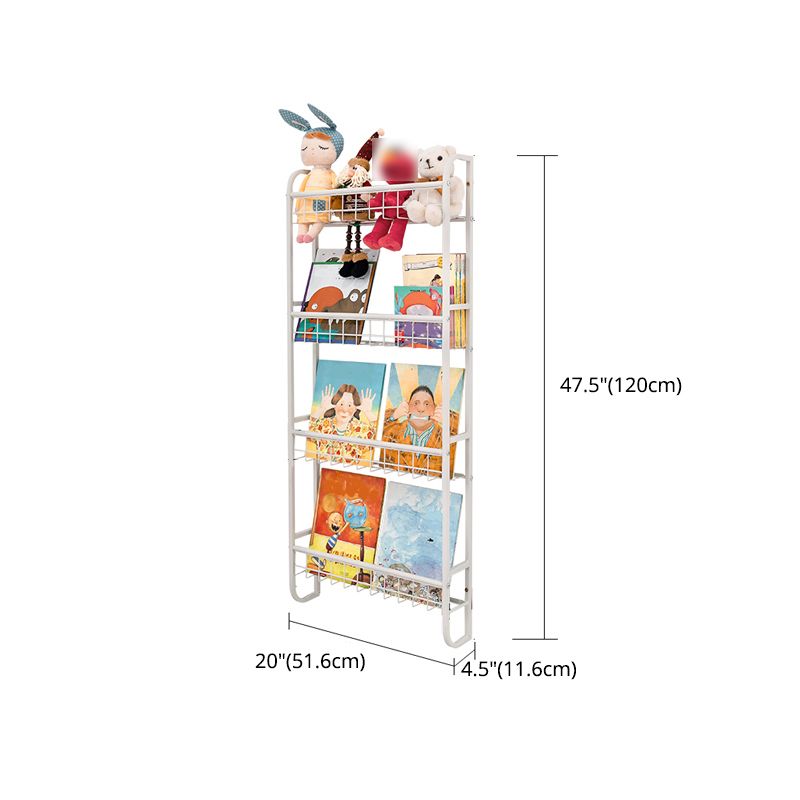 Modern Style Metal Bookshelf Wall Mounted Bookcase for Bedroom Clearhalo 'Bookcases' 'furn' 'furn_bookcases' 'Furniture' 'furniture_bookcases' 'Office Furniture' 1200x1200_0c4121e4-8e5c-4428-9956-817b27525d64