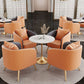 Glam Style Dinette Set for Home 1/2/5 Pieces Polished Finish Dining Table Set Clearhalo 'Dining Room Sets' 'Dining Tables & Seating' 'dining_room_set' 'furn' 'furn_dining_room_set' 'Furniture' 'Kitchen & Dining Furniture' 1200x1200_0c4128ef-0e1a-4a5f-838d-f798446d9a19