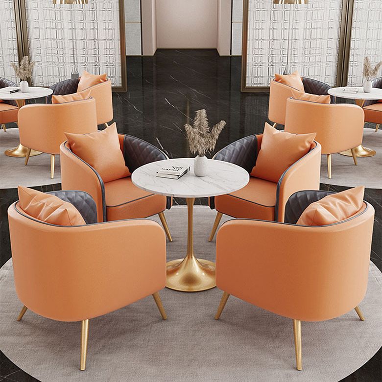Glam Style Dinette Set for Home 1/2/5 Pieces Polished Finish Dining Table Set Clearhalo 'Dining Room Sets' 'Dining Tables & Seating' 'dining_room_set' 'furn' 'furn_dining_room_set' 'Furniture' 'Kitchen & Dining Furniture' 1200x1200_0c4128ef-0e1a-4a5f-838d-f798446d9a19