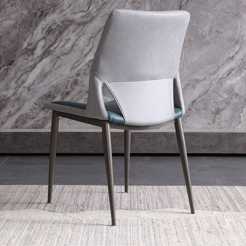 Modern Style Faux Leather Dining Chair Metal Armless Dining Chair for Restaurant Use Clearhalo 'Dining Chairs' 'Dining Tables & Seating' 'dining_chair' 'furn' 'furn_dining_chair' 'Furniture' 'Kitchen & Dining Furniture' 1200x1200_0c4158b8-e9bb-4b14-8cb4-7a720d606622