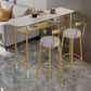 1/3 Pieces Glam Rectangle Sintered Stone Top Counter Table with High Stools