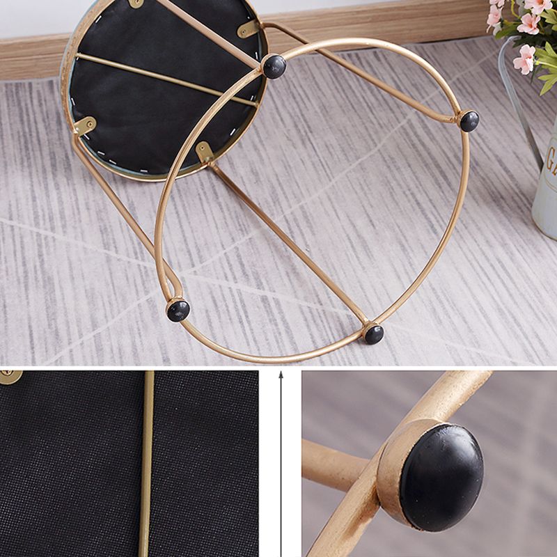 Modern Standard Round Whole Colored Velvet Metal Frame Fade Resistant Ottoman Clearhalo 'furn' 'furn_ottomans_poufs' 'Furniture' 'Living Room Furniture' 'Ottomans & Poufs' 'ottomans_poufs' 1200x1200_0c42e312-2efb-4cf1-9b00-9a09f422415c