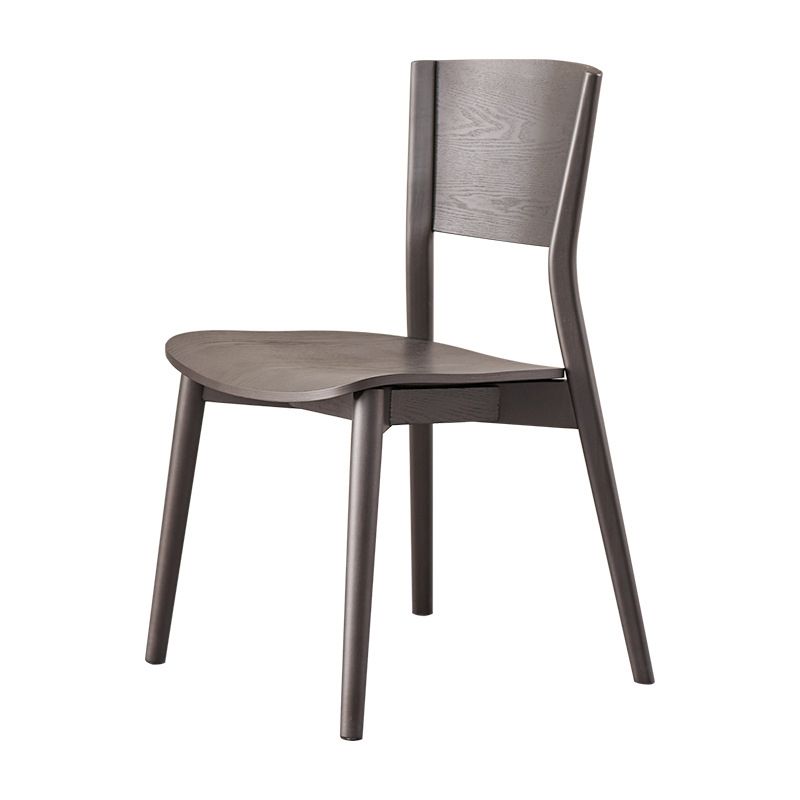 Solid Wood Contemporary Dining Chair Kitchen Armless Open Back Chair