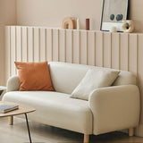 Stain Resistant Faux Leather Sofa Contemporary Standard Sofa for Living Room