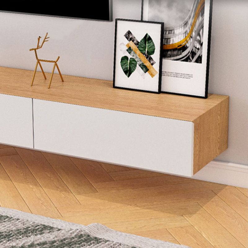 Faux Wood TV Console Contemporary Wall-mounted Media Console Clearhalo 'furn' 'furn_tv_stands_entertainment_centers' 'Furniture' 'Living Room Furniture' 'TV Stands & Entertainment Centers' 'TV Stands & Media Storage Furniture' 'tv_stands_entertainment_centers' 1200x1200_0c49002f-47d9-44d8-acc8-56eebebc3f38