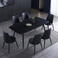 Rectangle Dining Table Industrial Stone Dining Table with 4 Legs
