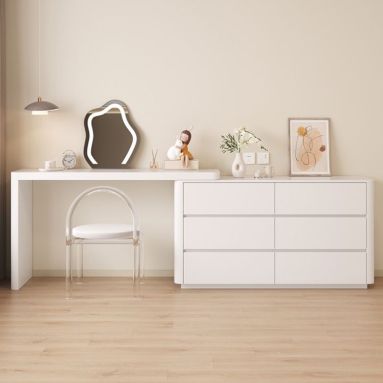 Set di sgabelli da toeletta da stoccaggio da stoccaggio da stoccaggio da scrivania per trucco in legno