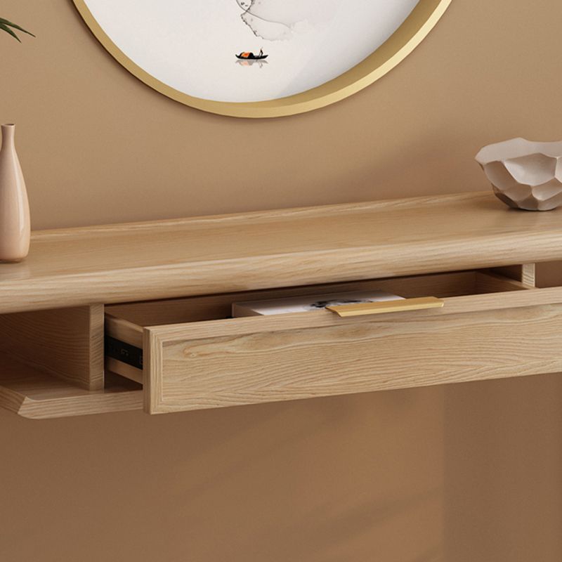 1 Drawer Console Table Solid Wood 34.65-inch Tall Accent Table