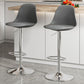Modern Bucket Adjustable Height Swivel Bar Stool with Metal Base