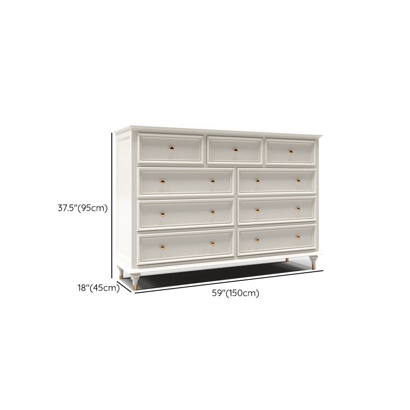 Chox de almacenamiento tradicional tocador de madera sólida con cajones de 9/8/7/5