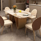 Modern Sintered Stone Dining Room Set Standard Height with Double Pedestal Base Dining Table Set Clearhalo 'Dining Room Sets' 'Dining Tables & Seating' 'dining_room_set' 'furn' 'furn_dining_room_set' 'Furniture' 'furniture_dining_room_set' 'Kitchen & Dining Furniture' 'kitchen&dining_furn' 'kitchen' 1200x1200_0c4ccb1e-3b38-42bc-a2e1-676c48dc3e34
