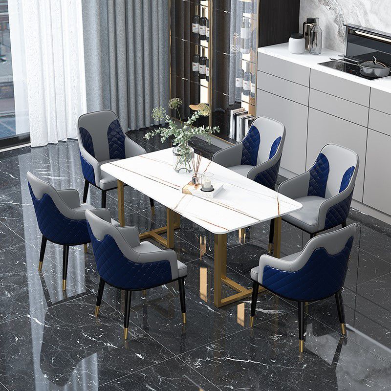 Traditional Luxury Rectangle Dining Table Double Pedestal Dinner Table Clearhalo ' dining_table' 'Dining Tables & Seating' 'Dining Tables' 'furn' 'furn_dining_table' 'Furniture' 'furniture_dining_table' 'Kitchen & Dining Furniture' 'kitchen&dining_furn' 'kitchen' 'kitchen_dining_table' 1200x1200_0c4d232c-cf8c-49de-8306-b763860a913b