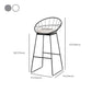 Black Metal Base Dining Stools Contemporary Round Bar Stools with Footrest Clearhalo 'Bar Furniture' 'Bar Stools' 'bar_stools' 'furn' 'furn_bar_stools' 'Furniture' 'Kitchen & Dining Furniture' 1200x1200_0c4e97ee-6d48-47e8-8f0a-bc0943444d4a