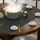 Table à abattant Stone Table de salle à manger style contemporain avec 4 pieds