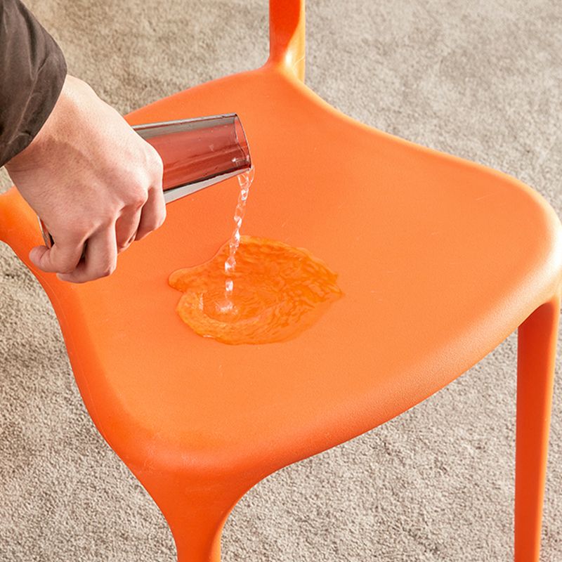 Sedie da pranzo contemporanea aperta sedia laterale senza braccio di plastica