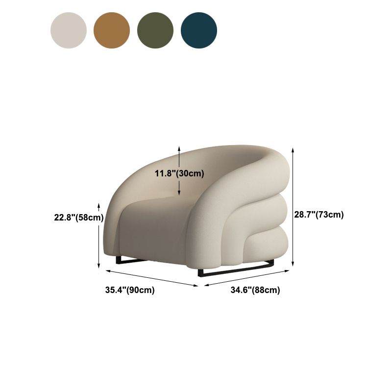 34.65" Wide Contemporary Style Single Sofa Chair Microfiber Arm Chair Clearhalo 'Accent Chairs' 'accent_chairs' 'Chairs & Seating' 'furn' 'furn_accent_chairs' 'Furniture' 'Living Room Furniture' 1200x1200_0c55bd3c-db95-438f-b84c-563d7b37c5af