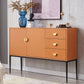 3-Drawer Engineered Wood Sideboard Glam Cabinets Credenza for Living Room Clearhalo 'buffet_sideboard' 'Buffets & Sideboards' 'furn' 'furn_buffet_sideboard' 'Furniture' 'furniture_buffet_sideboard' 'Kitchen & Dining Furniture' 1200x1200_0c55c862-1975-4b3b-8940-43465b9c1c85