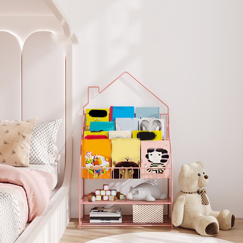 Scandinavian gesloten back ladder boekenplank metalen planken opgenomen boekenkast